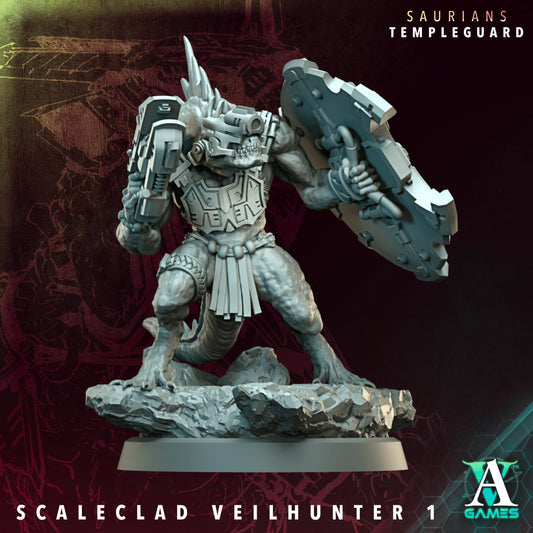 Scaleclad Veilhunter – Saurians Temple Guard Infantry | 3D Printed Resin Miniature