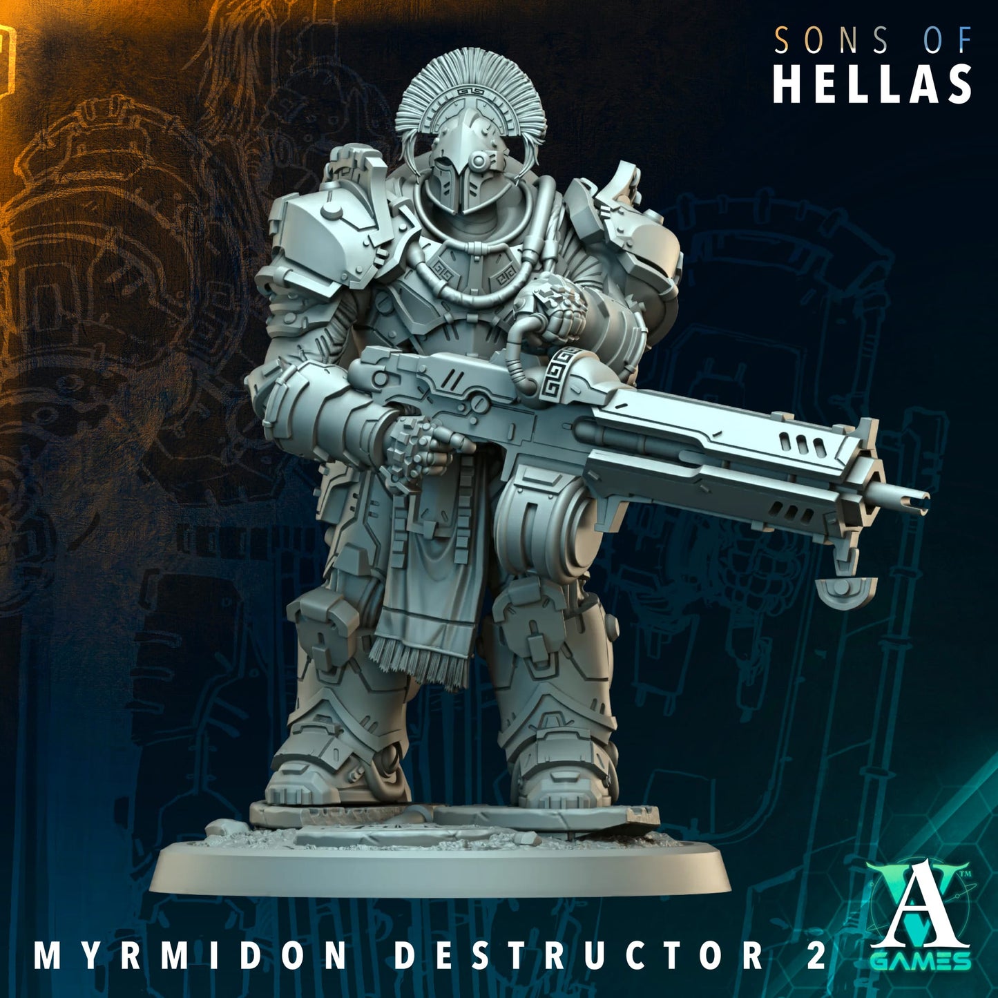 Myrmidon Destructors Squad | Sons of Hella Heavy Infantry by Archvillain Games
