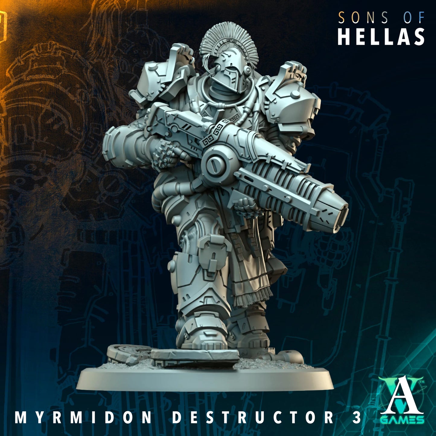 Myrmidon Destructors Squad | Sons of Hella Heavy Infantry by Archvillain Games