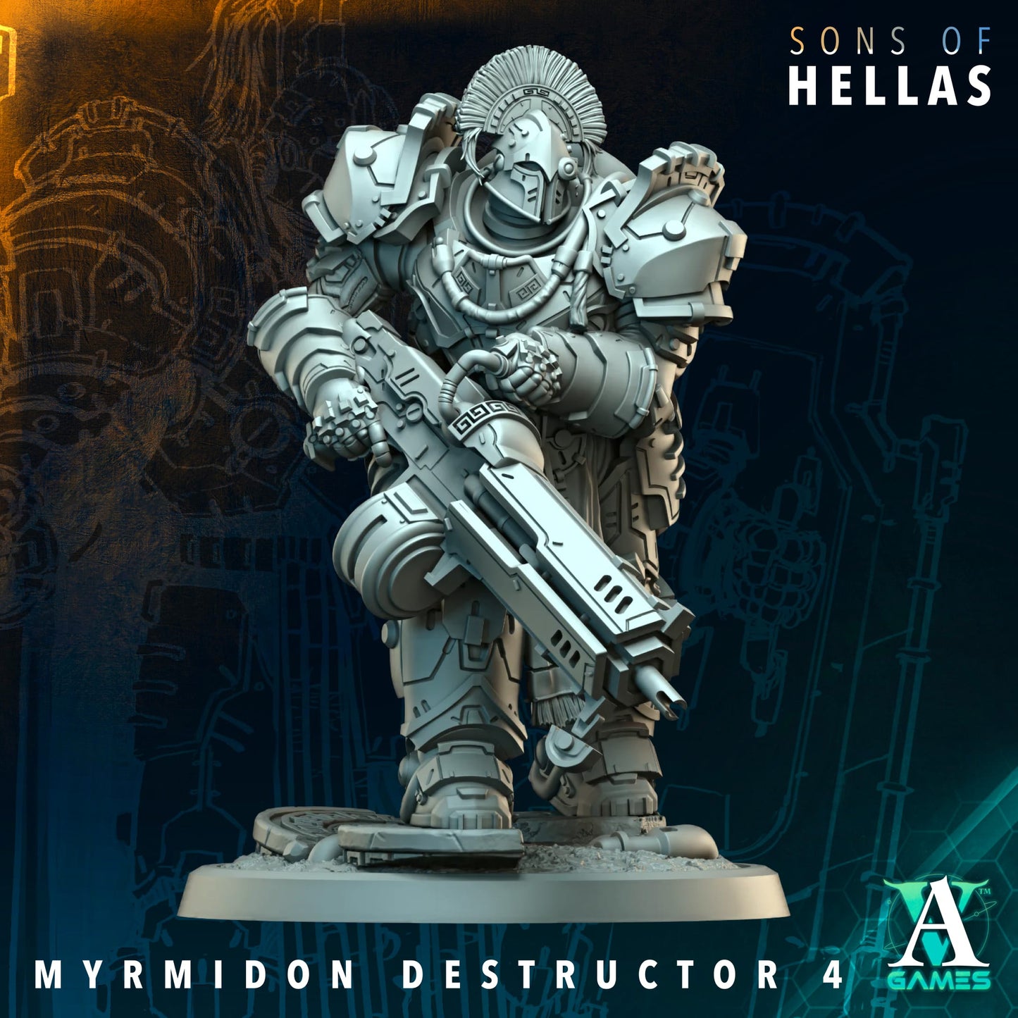 Myrmidon Destructors Squad | Sons of Hella Heavy Infantry by Archvillain Games