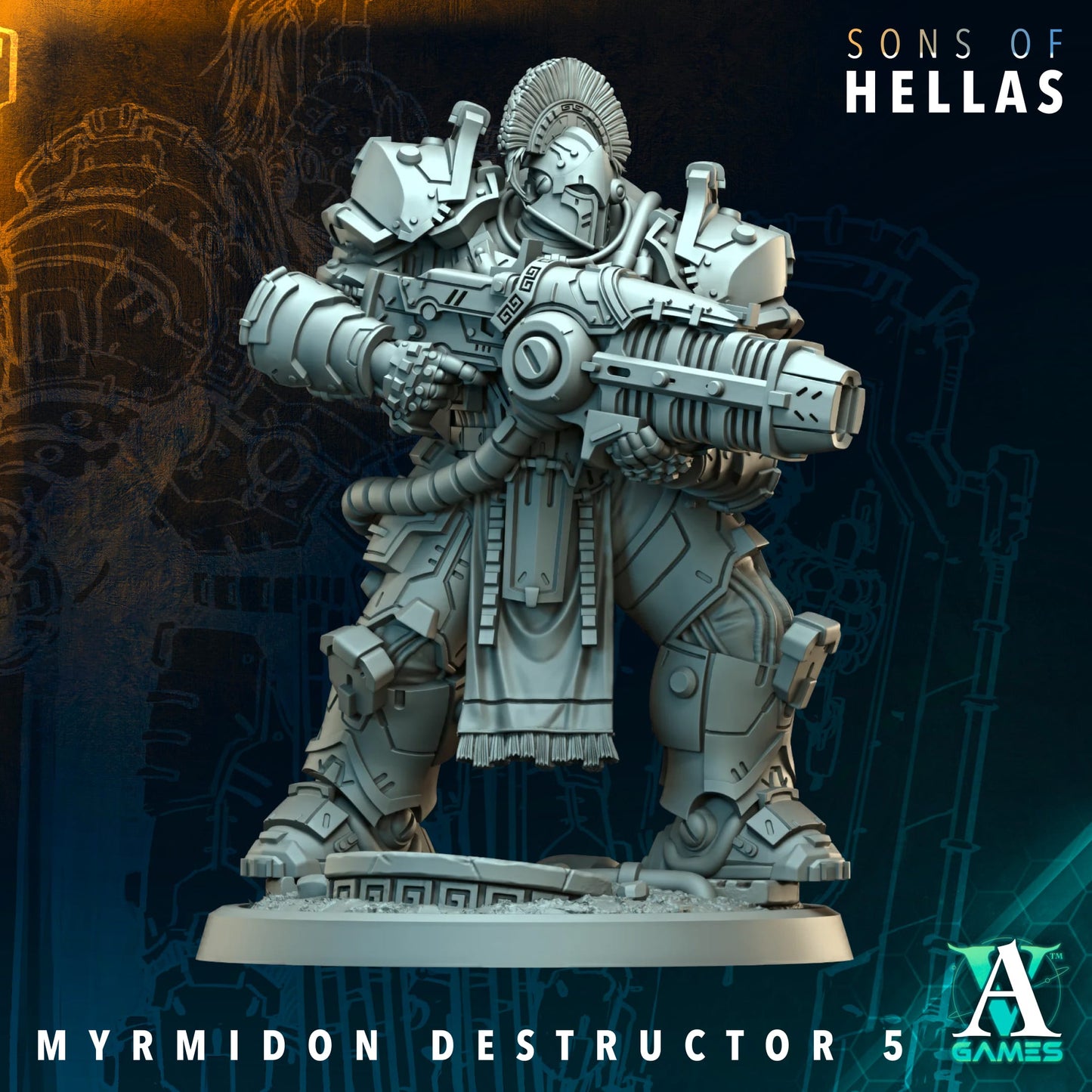 Myrmidon Destructors Squad | Sons of Hella Heavy Infantry by Archvillain Games