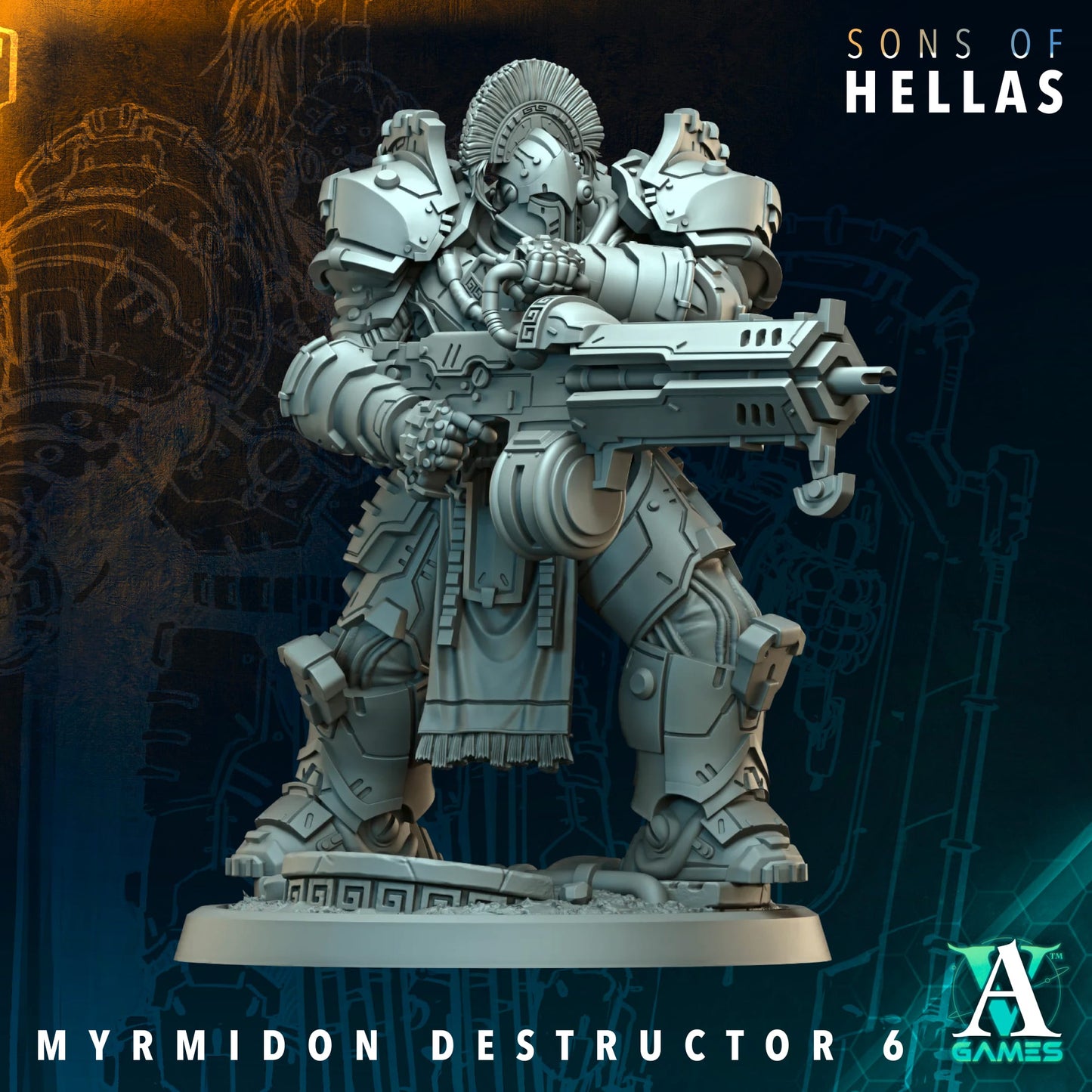 Myrmidon Destructors Squad | Sons of Hella Heavy Infantry by Archvillain Games