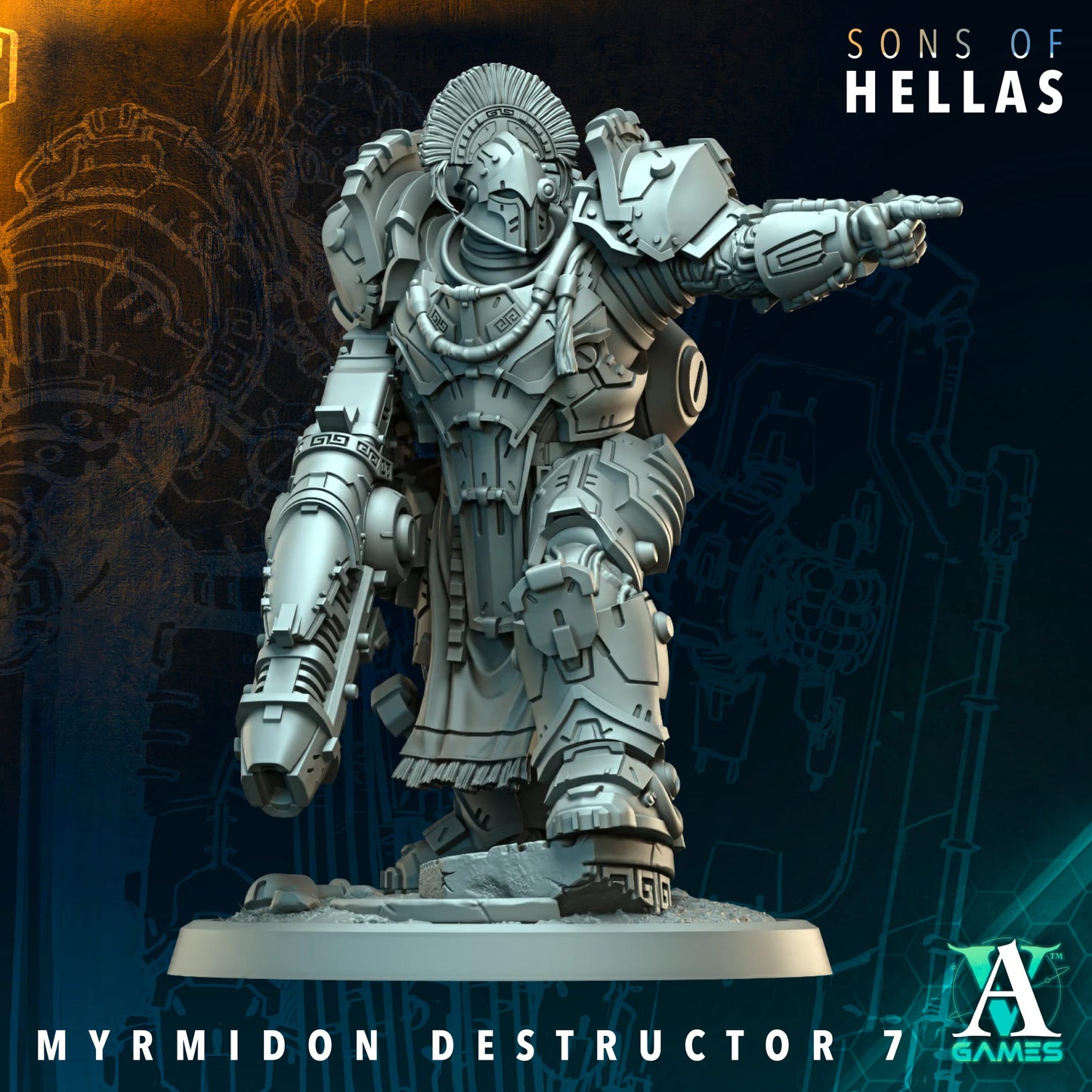 Myrmidon Destructors Squad | Sons of Hella Heavy Infantry by Archvillain Games