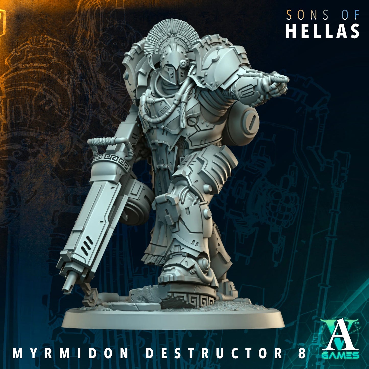 Myrmidon Destructors Squad | Sons of Hella Heavy Infantry by Archvillain Games