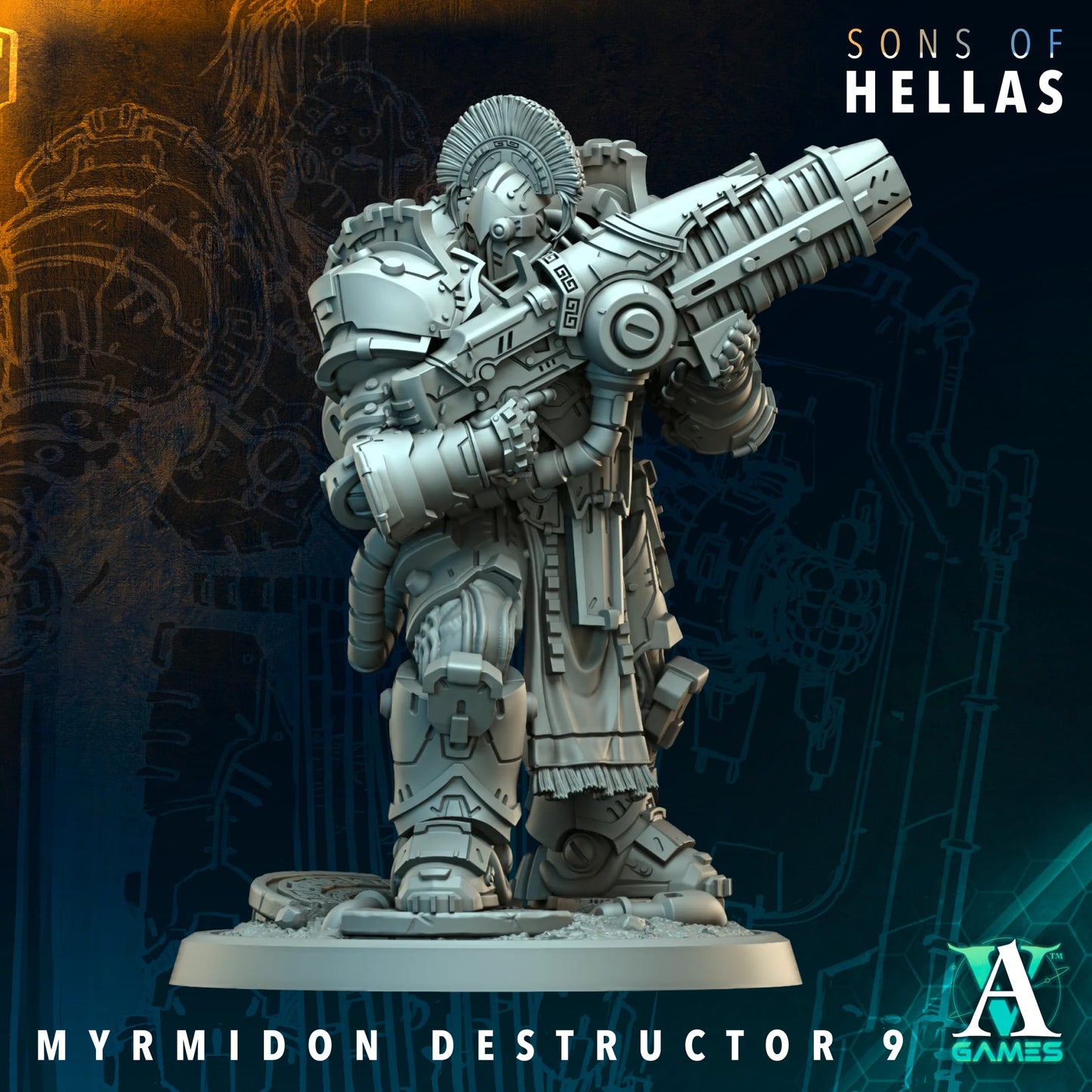 Myrmidon Destructors Squad | Sons of Hella Heavy Infantry by Archvillain Games