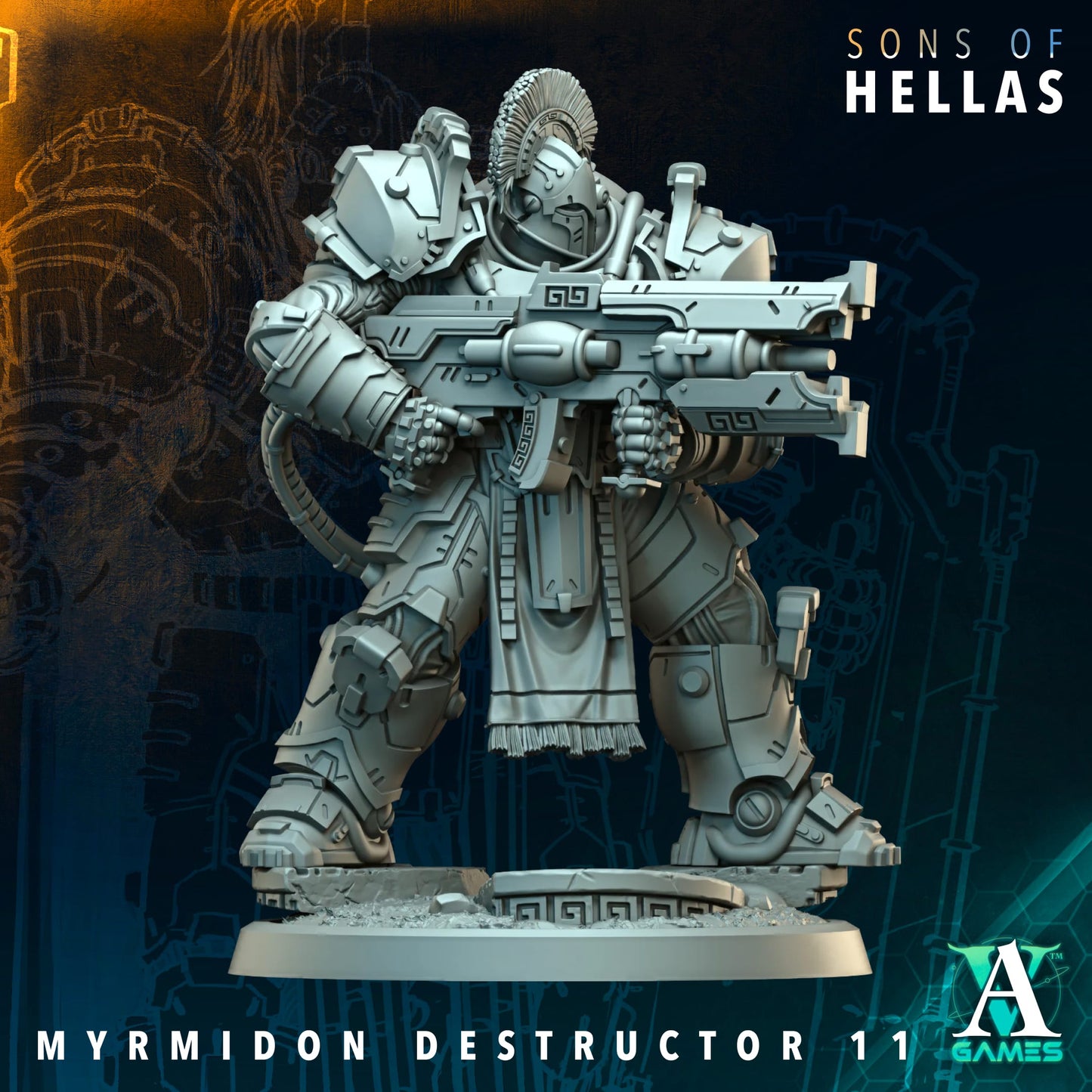 Myrmidon Destructors Squad | Sons of Hella Heavy Infantry by Archvillain Games