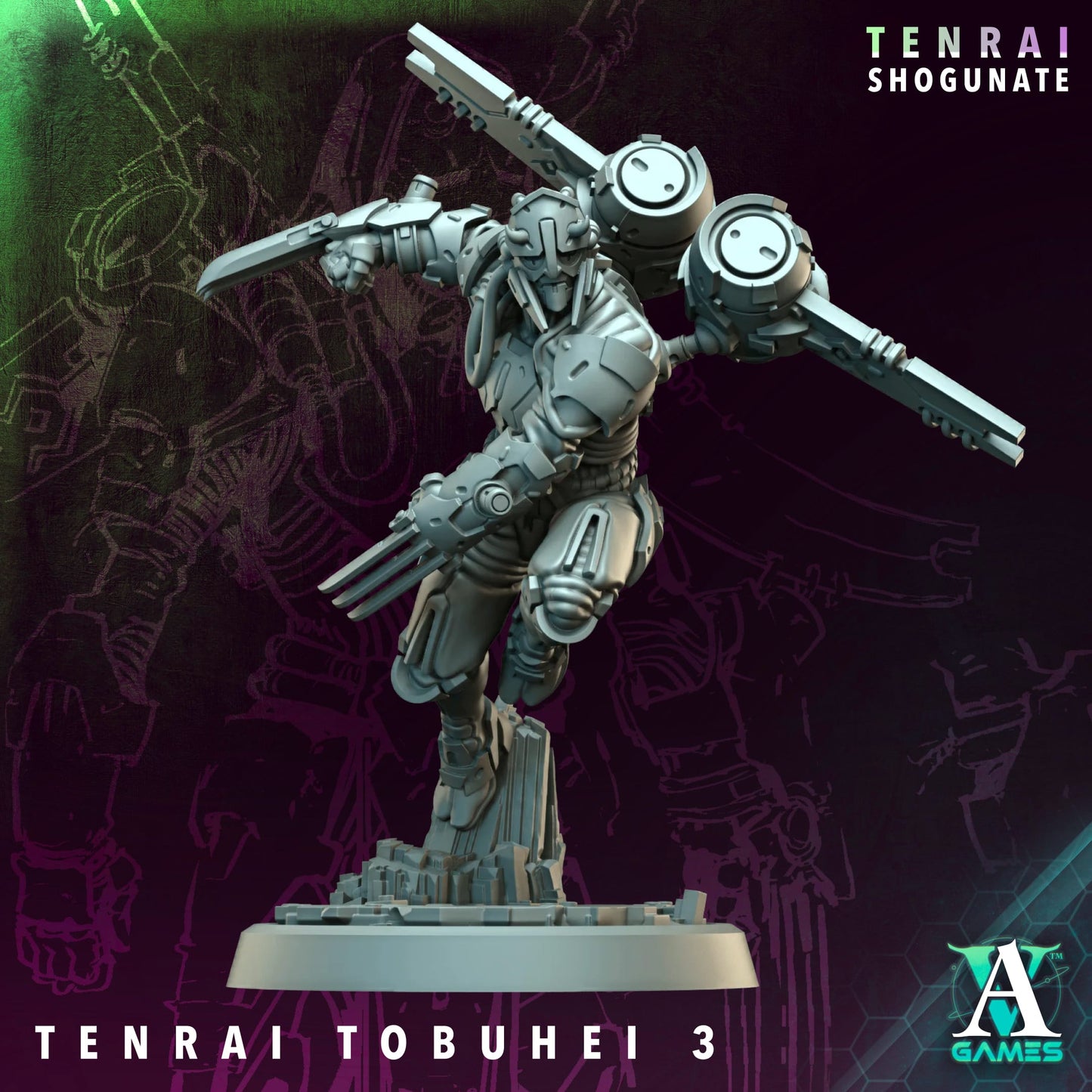 Tenrai Tobuhei and Tobuhei Kyoshi – Jet Pack Samurai Squad (10 Variants and 1 Character)