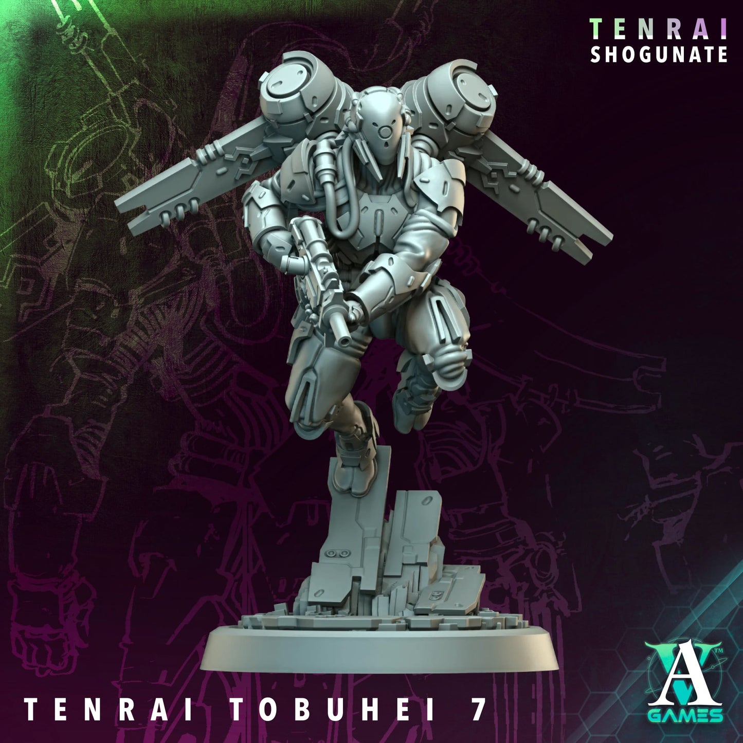 Tenrai Tobuhei and Tobuhei Kyoshi – Jet Pack Samurai Squad (10 Variants and 1 Character)