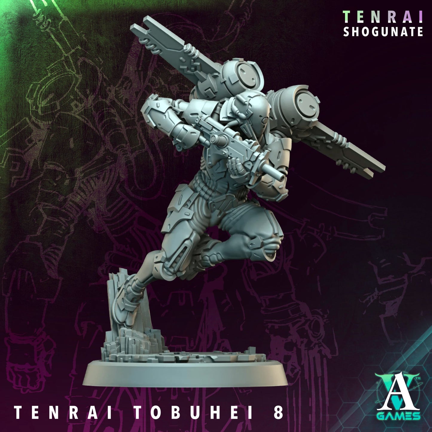 Tenrai Tobuhei and Tobuhei Kyoshi – Jet Pack Samurai Squad (10 Variants and 1 Character)