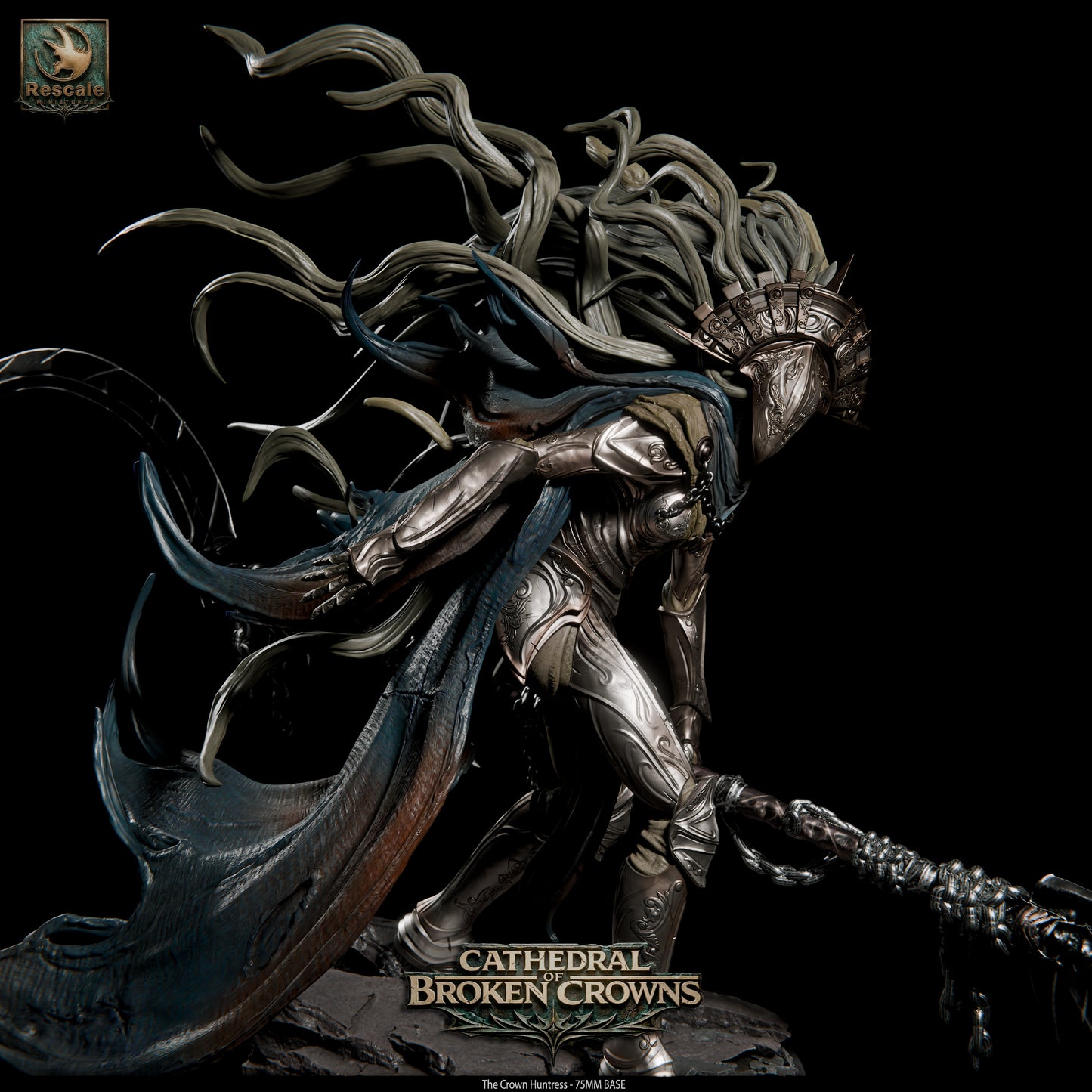 The Crowned Huntress – Cathedral of Broken Crowns Resin Miniature