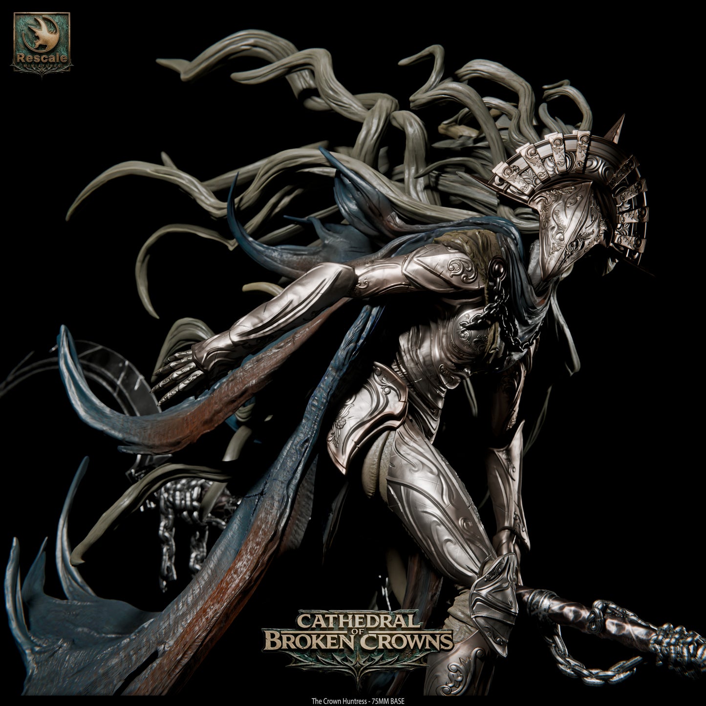 The Crowned Huntress – Cathedral of Broken Crowns Resin Miniature