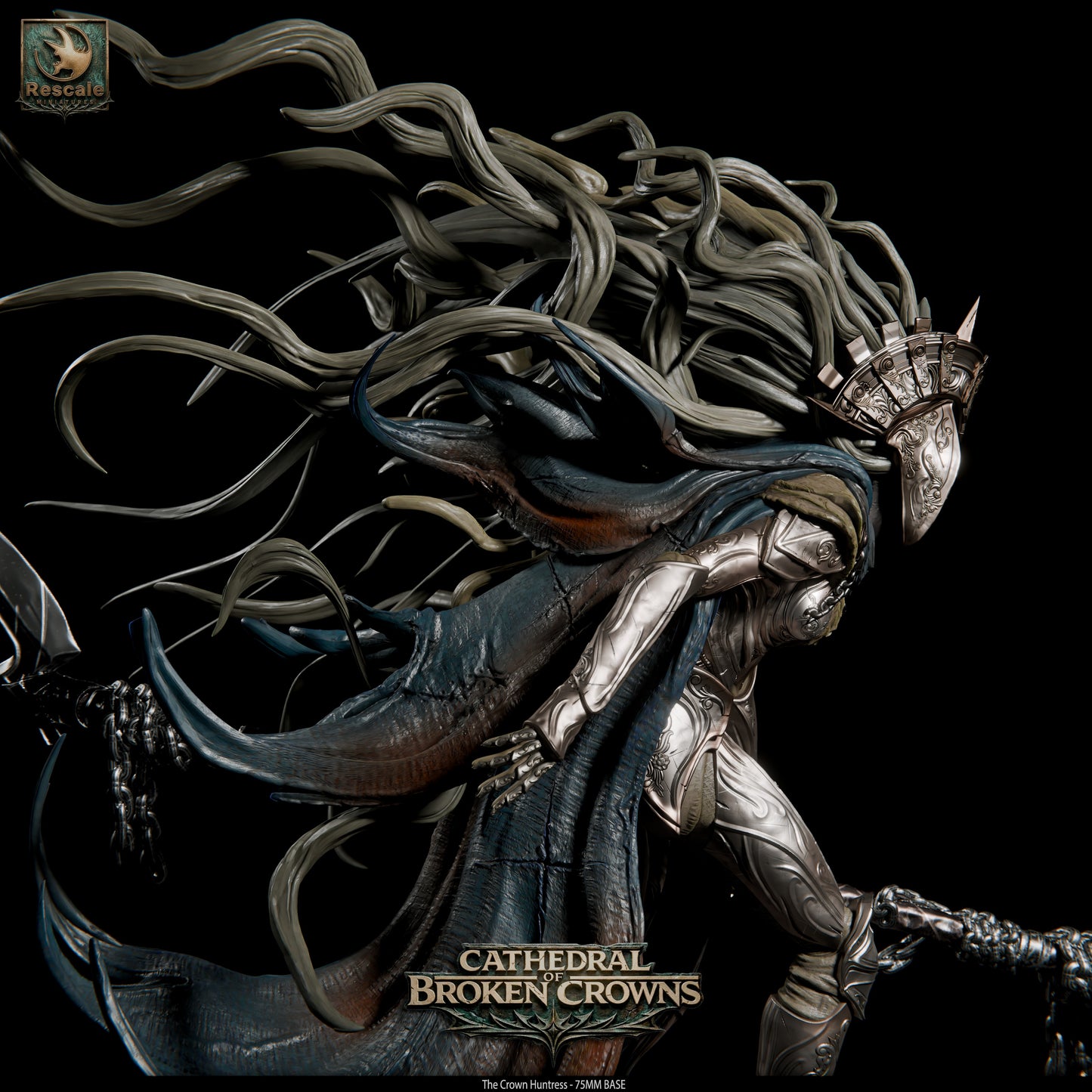 The Crowned Huntress – Cathedral of Broken Crowns Resin Miniature