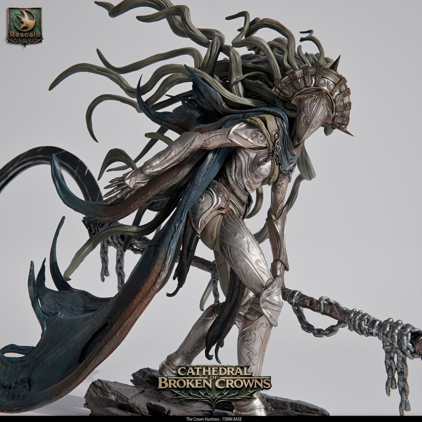 The Crowned Huntress – Cathedral of Broken Crowns Resin Miniature