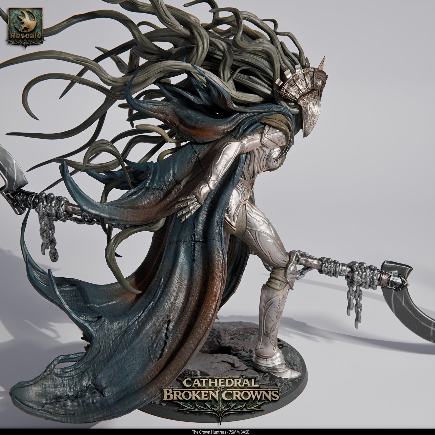 The Crowned Huntress – Cathedral of Broken Crowns Resin Miniature