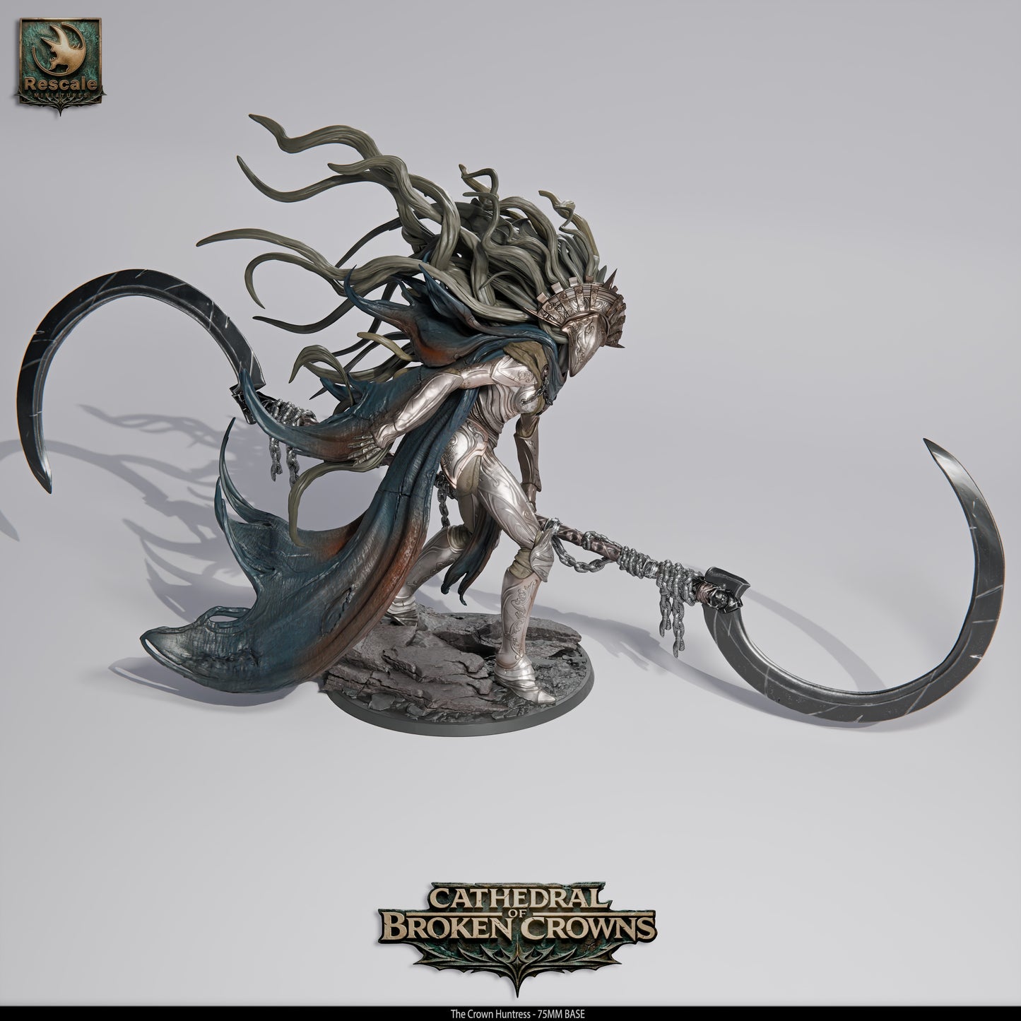The Crowned Huntress – Cathedral of Broken Crowns Resin Miniature