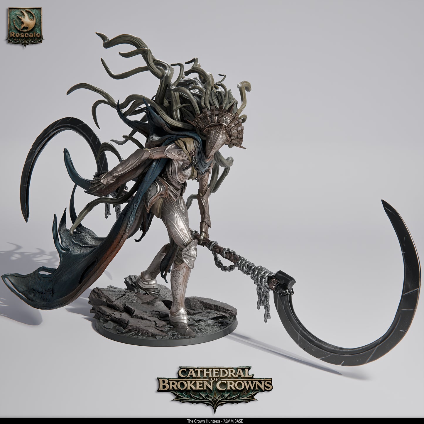 The Crowned Huntress – Cathedral of Broken Crowns Resin Miniature