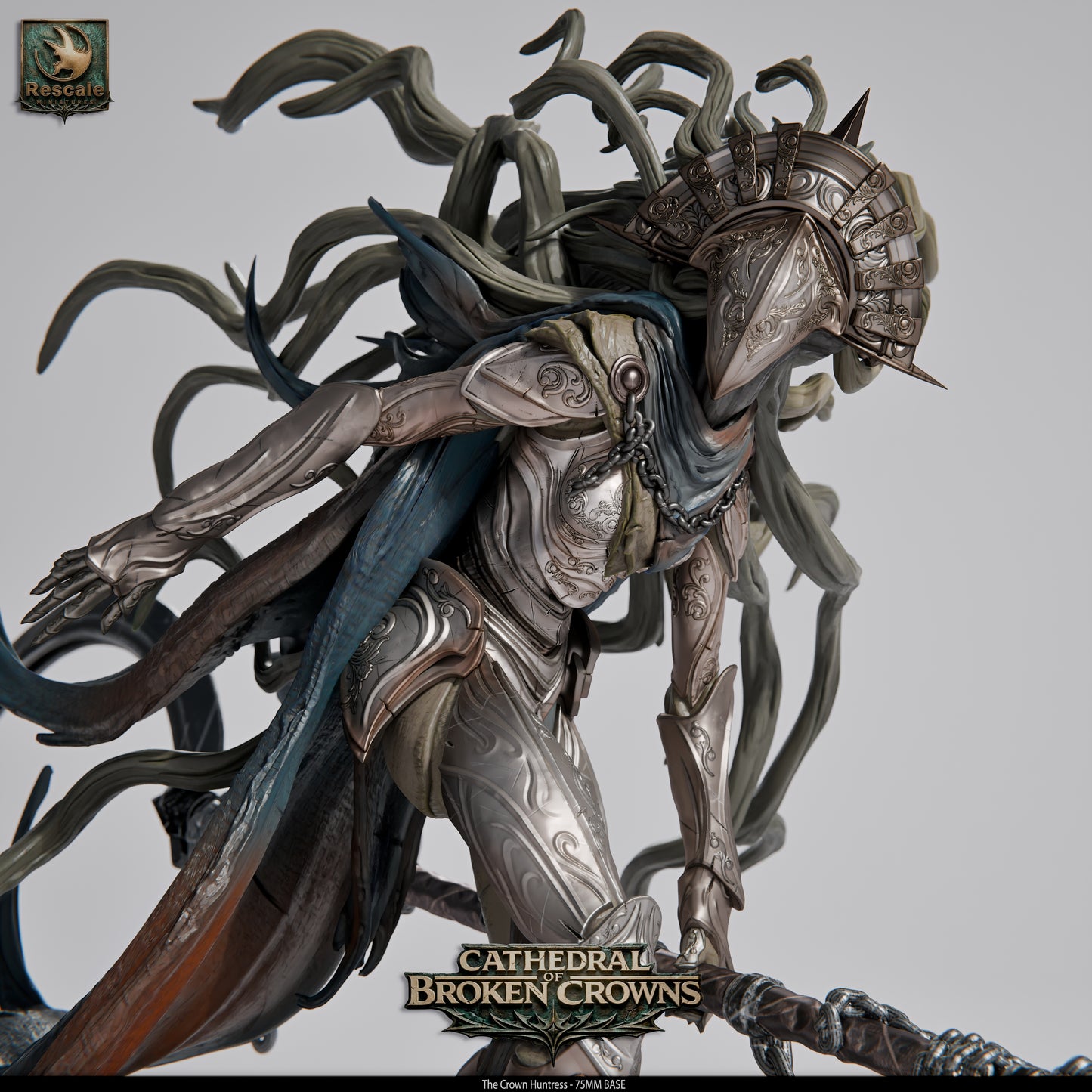 The Crowned Huntress – Cathedral of Broken Crowns Resin Miniature