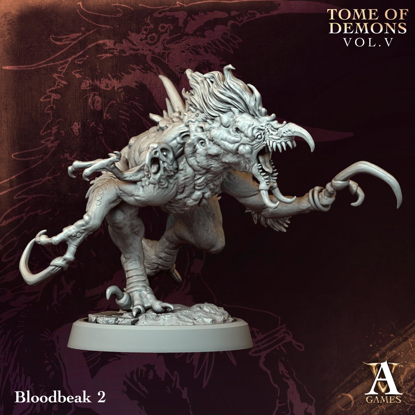 Bloodbeak – Tome of Demons Vol. V | Archvillain Games | 4 Model Set | 25mm Small Infantry