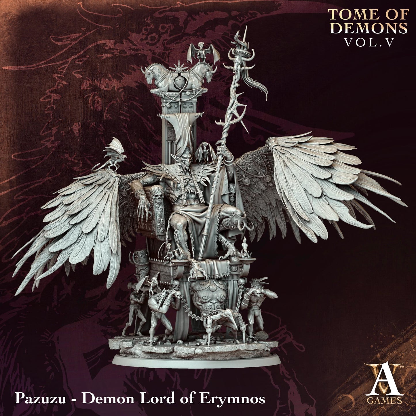 Pazuzu – Demon Lord of Erymnos | Tome of Demons Vol. V | Archvillain Games | 100mm Centerpiece Model