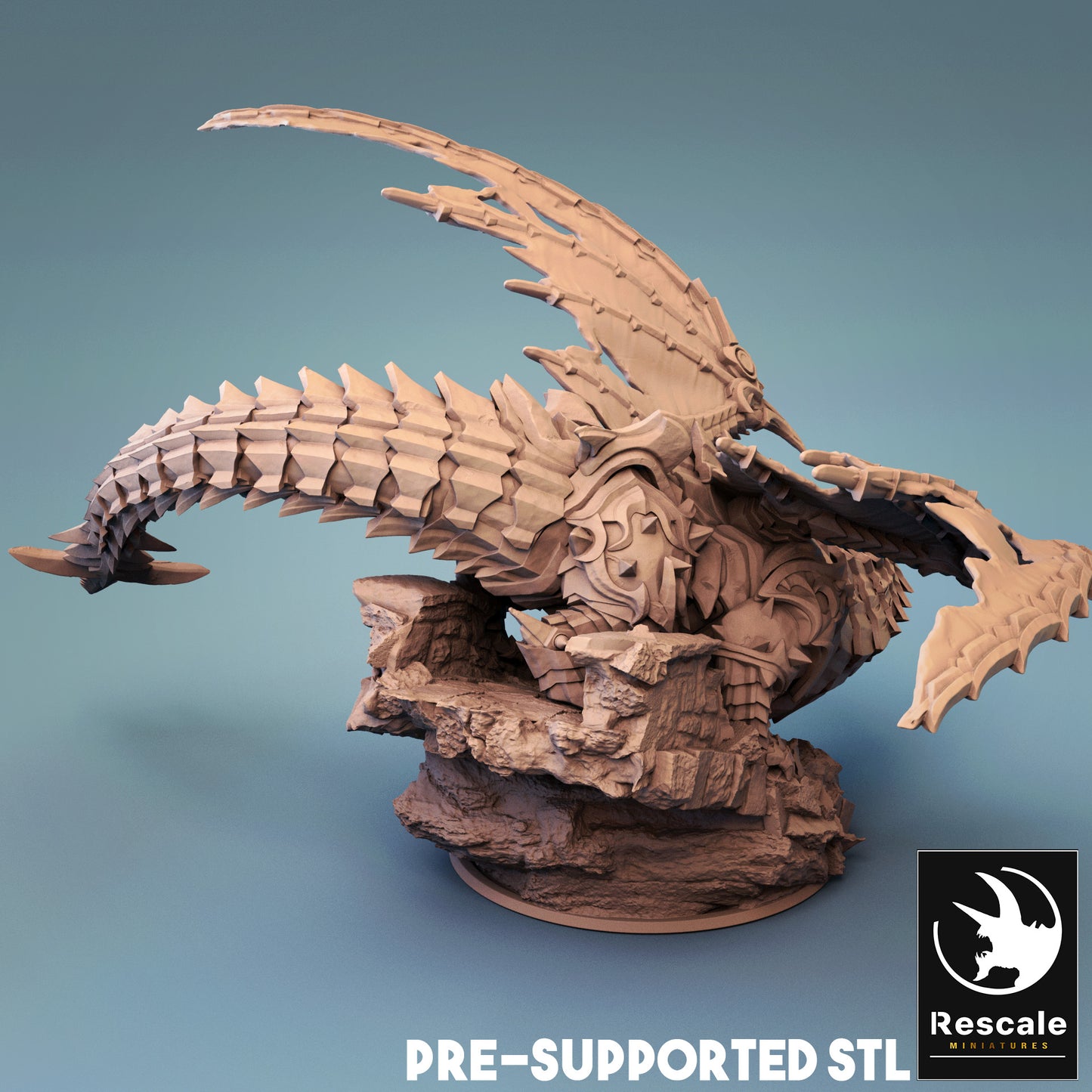 Armored Dragon Miniature – Rescale Miniatures