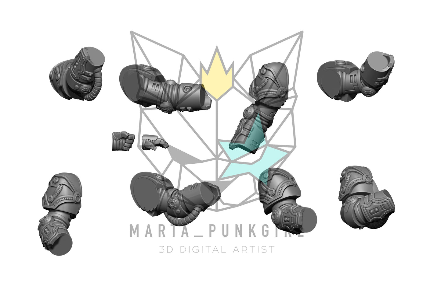 Heavy Grecoroman Weapons & Arms (Set of 10) – Resin Conversion Bits by MartaPunkgirl